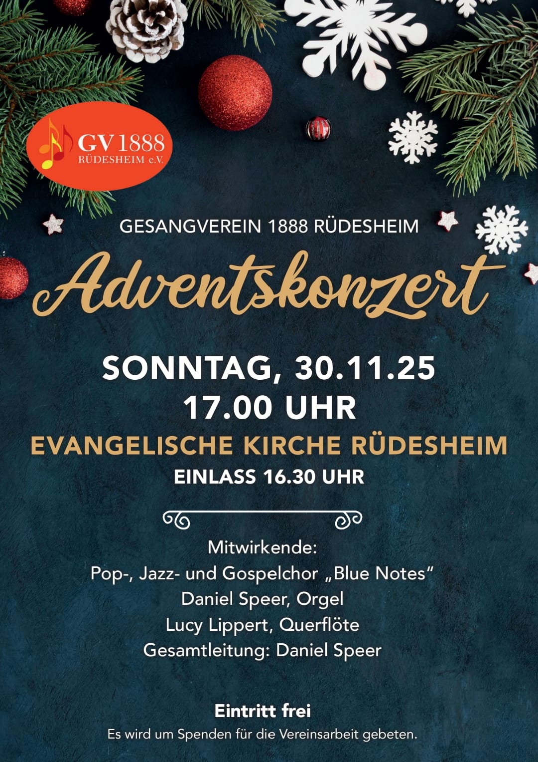 Plakat BlueNotes 2025 Advent